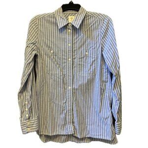 GAP "The Boyfriend Shirt" blue pin stripe size S